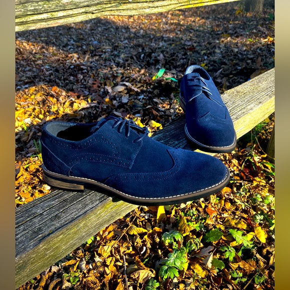 mens royal blue dress shoes Exclusive Formal Shoe 6788 8.5 these patent leather derby shoes exude smartness and quality that will leave a lasting impression Royal blue men's Velvet shoes